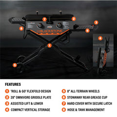 28" Griddle with Flexfold™ Legs