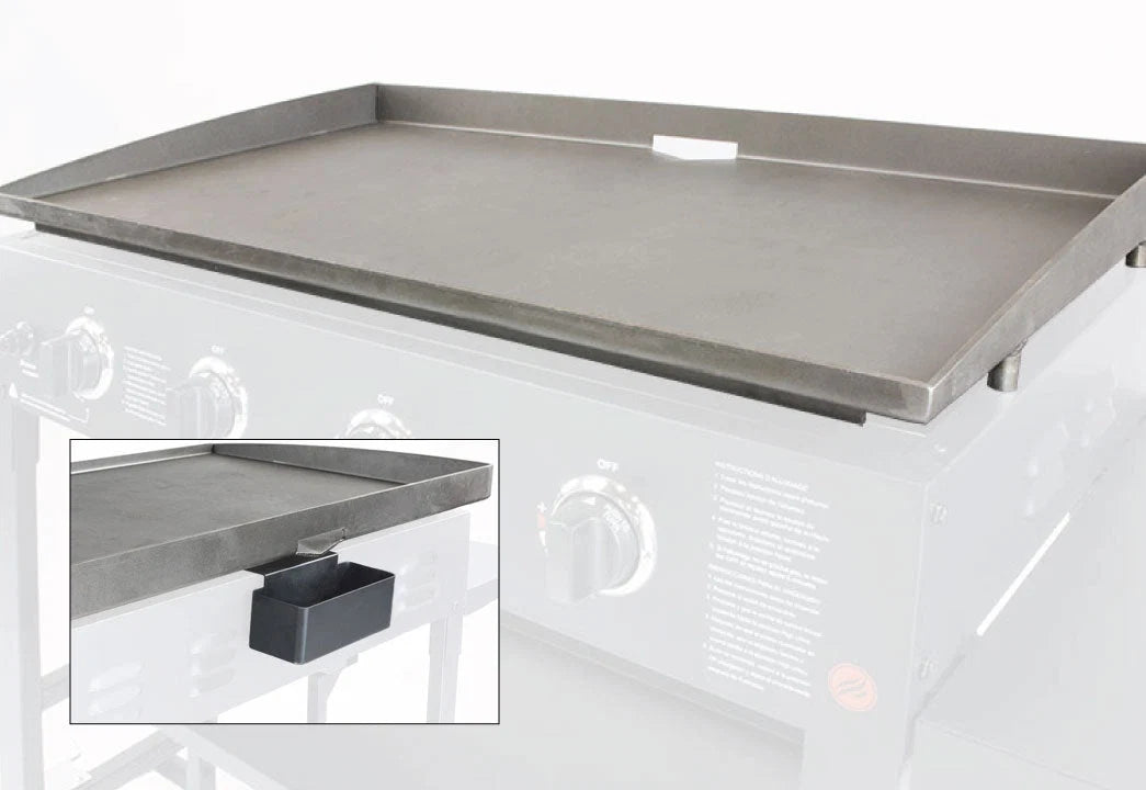 36in Rear Grease Griddle Top w/ Grease Cup